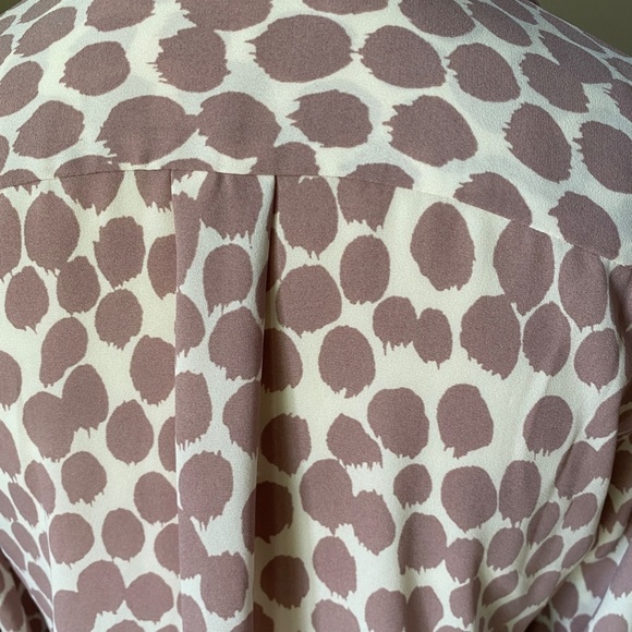 Loft Mauve Giraffe Print Button Down Shirt - Picture 7 of 8